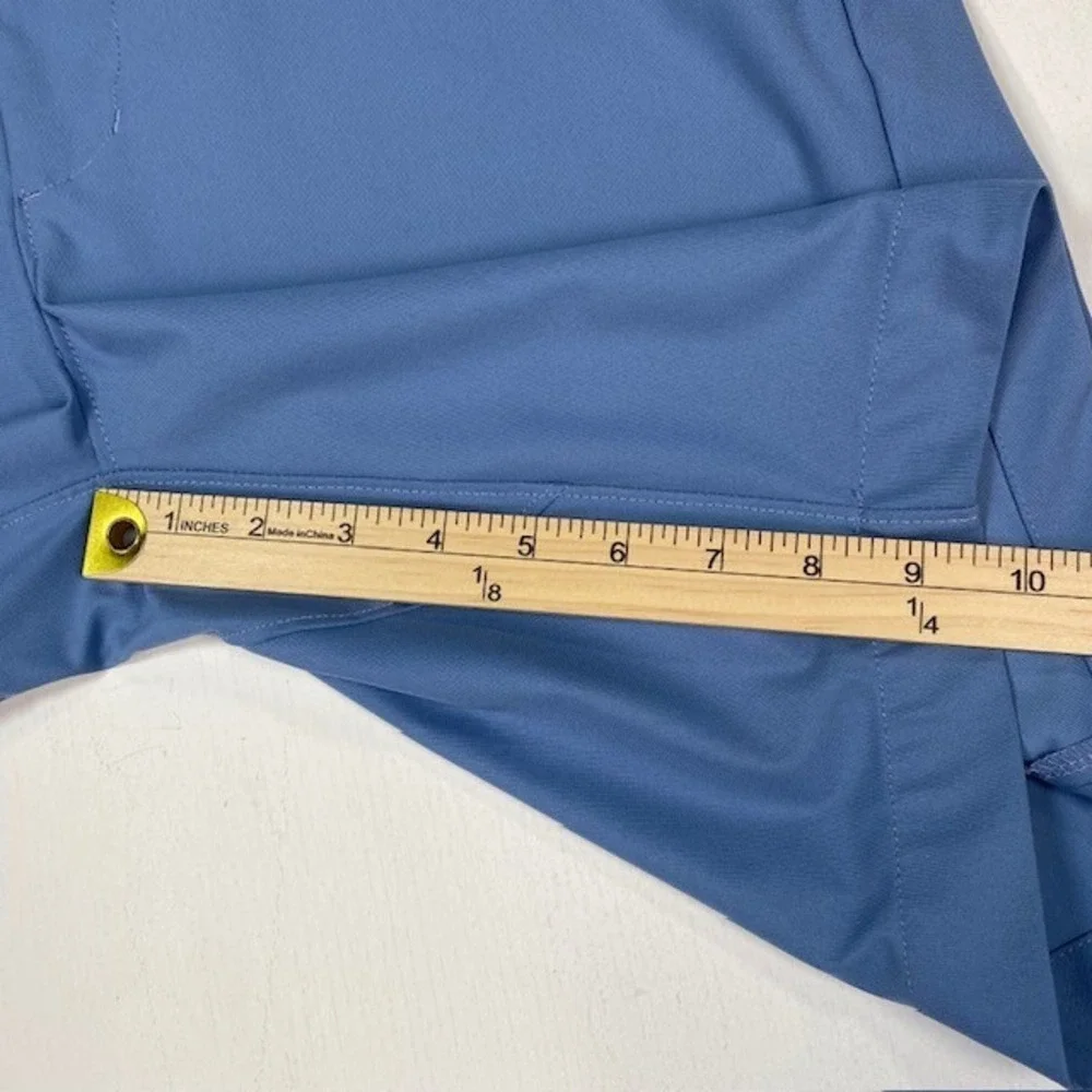 Johnnie-O Prep-Formance Golf Shorts Mens 34 Ripple Blue JMSH1700 Flat Front 9